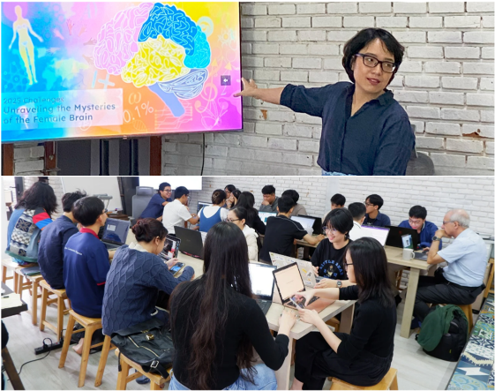 person giving a presennation