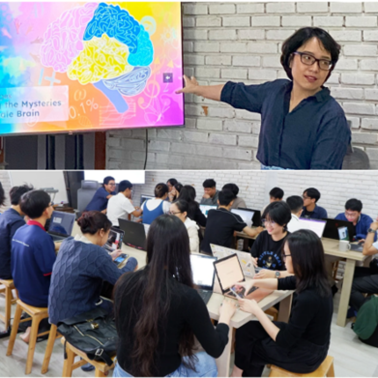 person giving a presennation