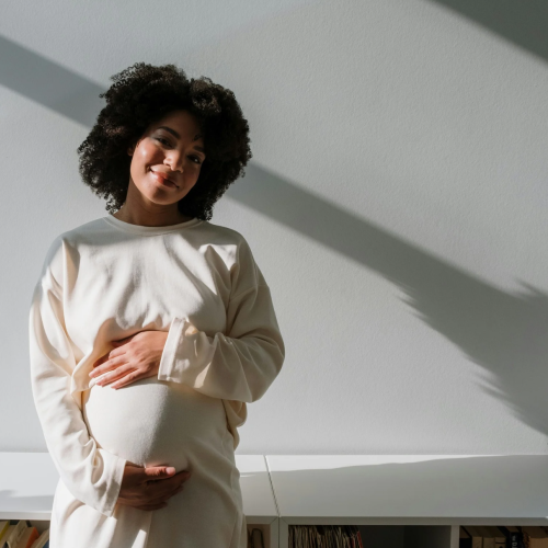 Pregnant woman standing